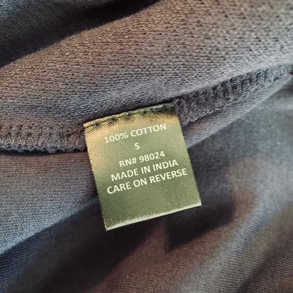 British Polo Blue 1/4 Zip Up Waffle Long Sleeve - Picture 9 of 12